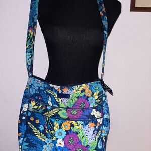 Vera Bradley Blue and Green Floral Crossbody Bag